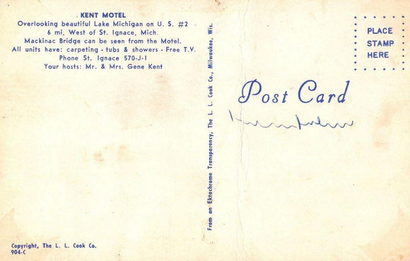 Kent Motel (Kents Motel) - Vintage Postcard (newer photo)